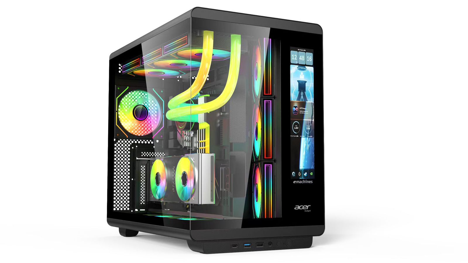 Acer Casing U600 With Built in LED Display & 4x Fans Black Acer Casing U600 With Built in LED Display & 4x Fans Black
